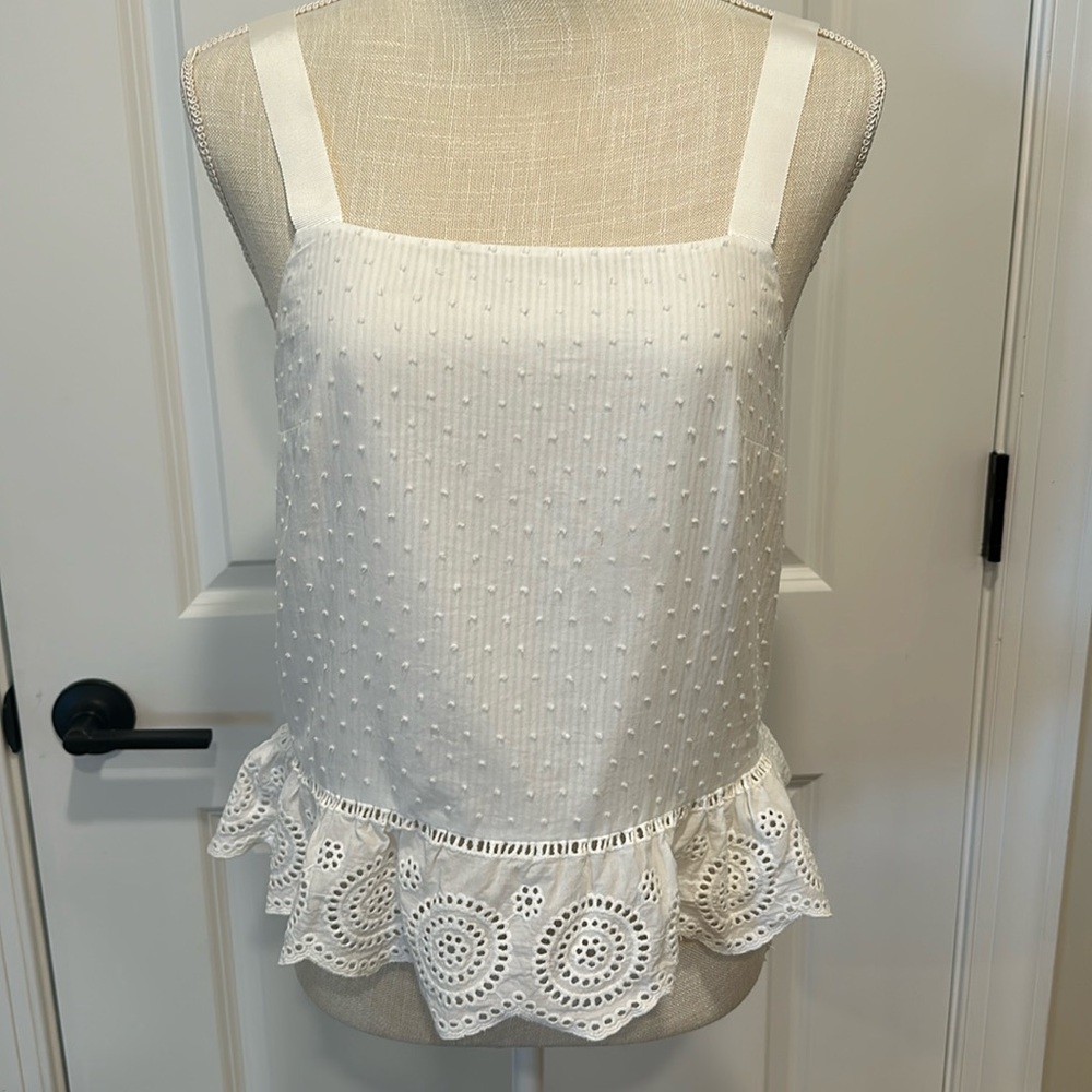 White flowy tank top